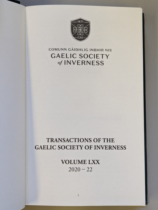 Transactions of the Gaelic Society of Inverness Vol. LXX 2020-2022 - Hardcover