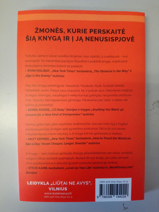 Subtilus Menas Nekrosti Sau Proto (Lithuanian) by Mark Manson