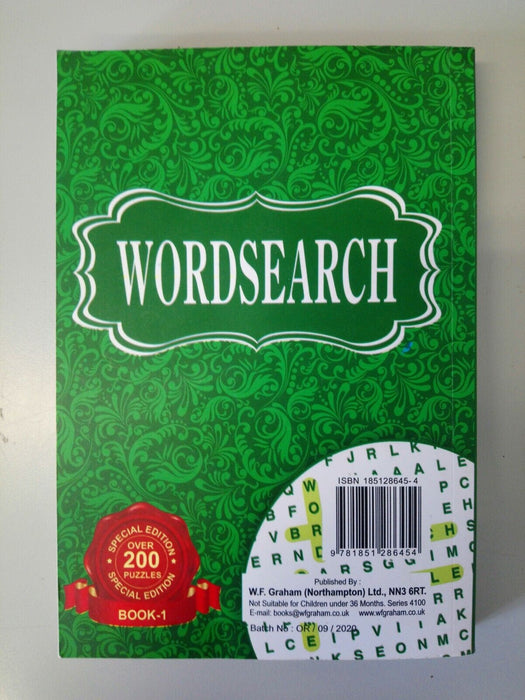 W.F Graham Wordsearch Puzzle Book 1