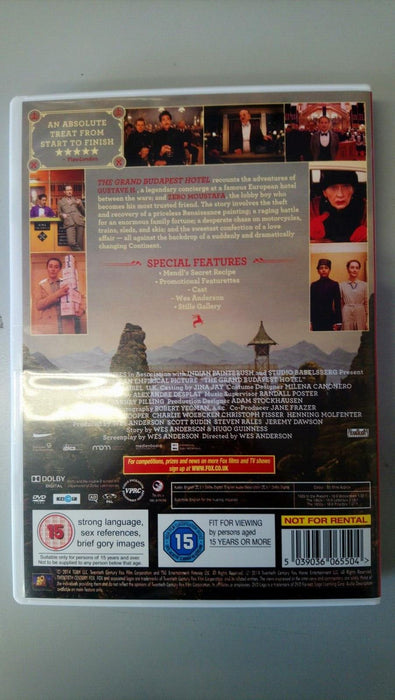 The Grand Budapest Hotel DVD