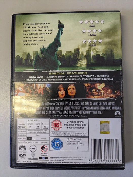 Cloverfield DVD