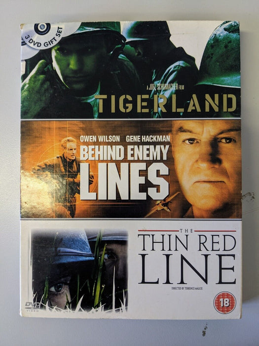 DVD Triple Set of Tigerland, Behind Enemy Lines and Thin Red Line