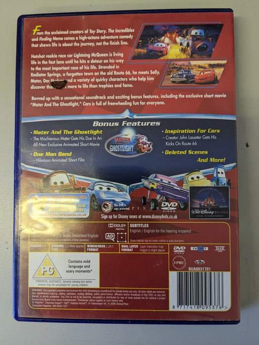 Disney's Cars DVD