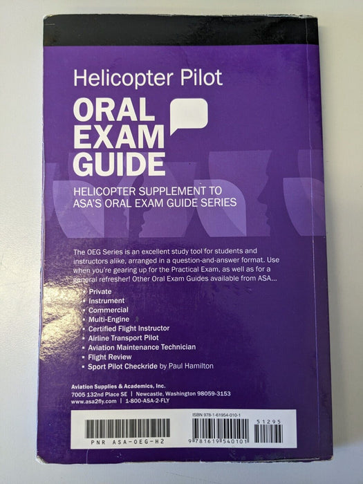 Oral Exam Guide: Helicopter Pilot Second Edition by Ryan Dale