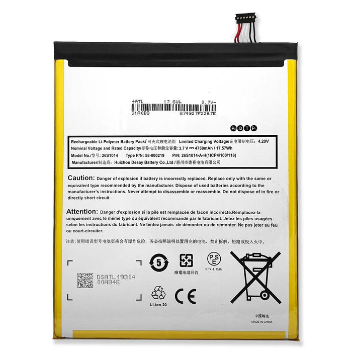 3.7V Battery For Amazon Kindle Fire HD 8 7TH GEN SX034QT Year 2017 MC-31A0B8