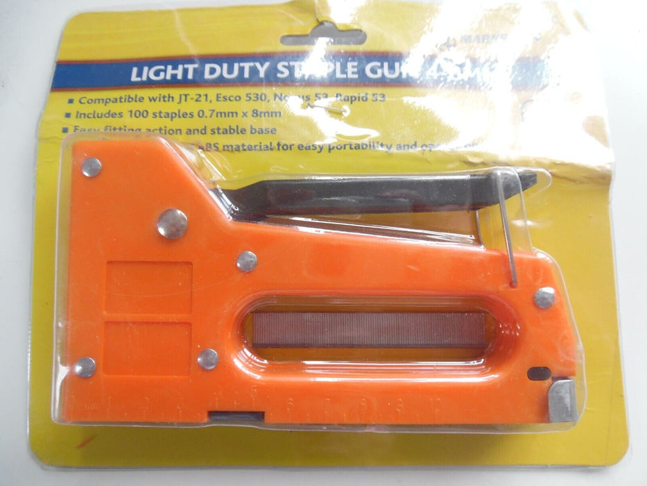 NEW LIGHT DUTY MEDIUM STAPLE GUN 4-8MM NAILS DIY TACKER CRAFT STAPLES HAND TOOL