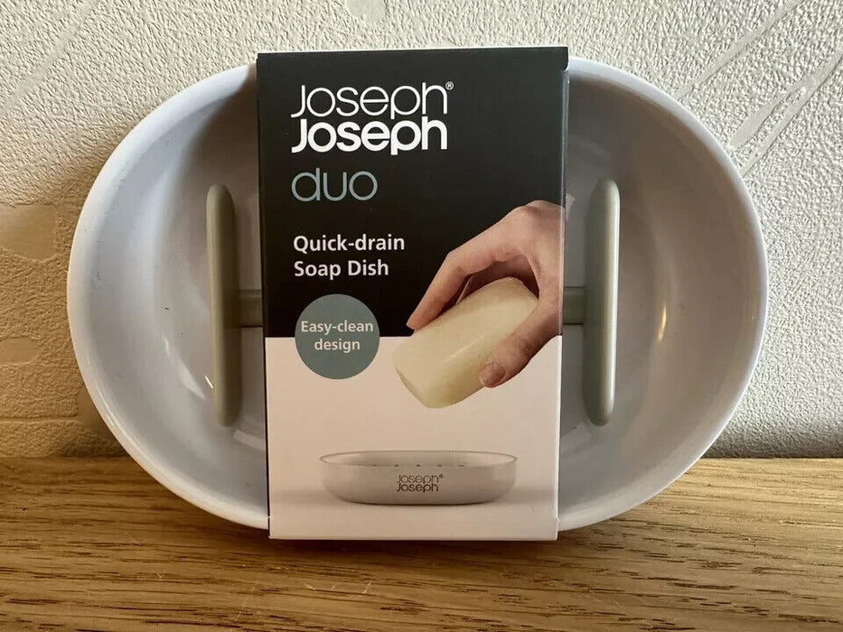 Joseph Joseph Duo Quick Drain Soap Dish - White - Brand New