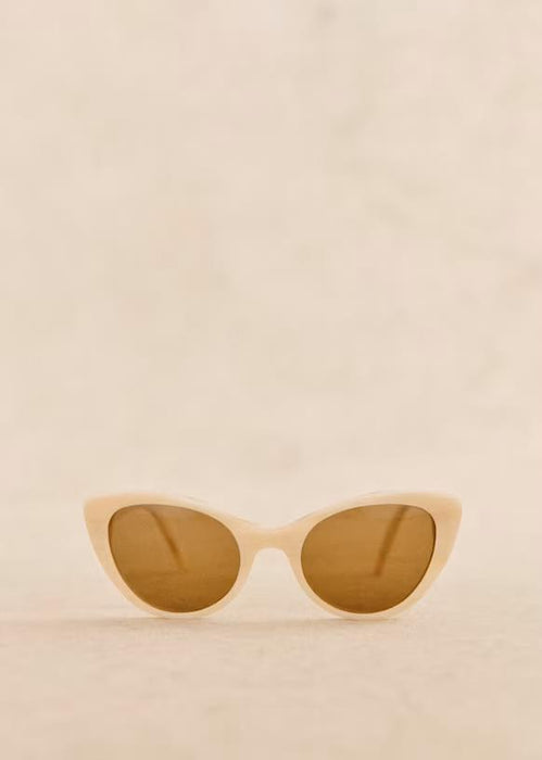 Sezane Bianca Sunglasses Ecru In Box