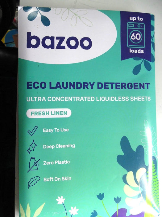 bazoo eco laundry detergent sheets up to 60 loads