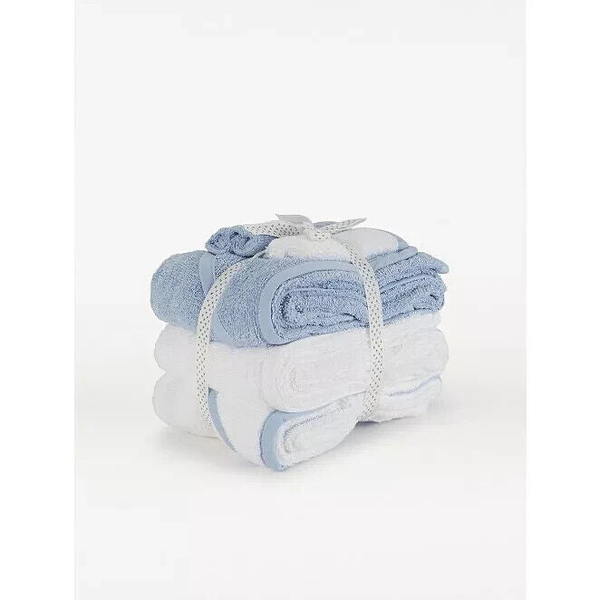 Blue Towels and Flannel Set George Asda Baby