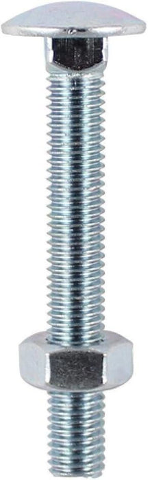 TIMCO BZP Carriage Bolt and Hex Nut - M12 x 180 - Zinc - Pack of 2