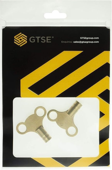 GTSE Pack of 2 Brass Radiator Key, Radiator Bleed Key, Radiator Bleed Valve Key,