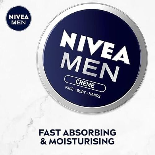 NIVEA Men Creme (75ml), Intensive Everyday Moisturising Cream for Whole Body, Fa