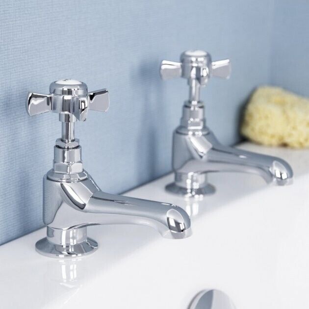 Delphi Henbury KC Bath Taps Pair - Chrome