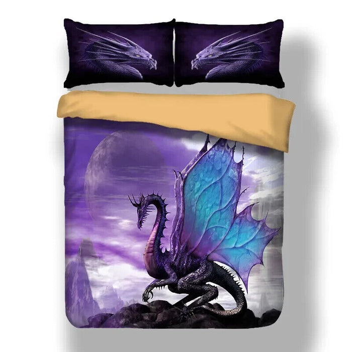 Dragon Duvet Cover with Pillow Case Quilt Cover Bedding Set Kids Single Bed