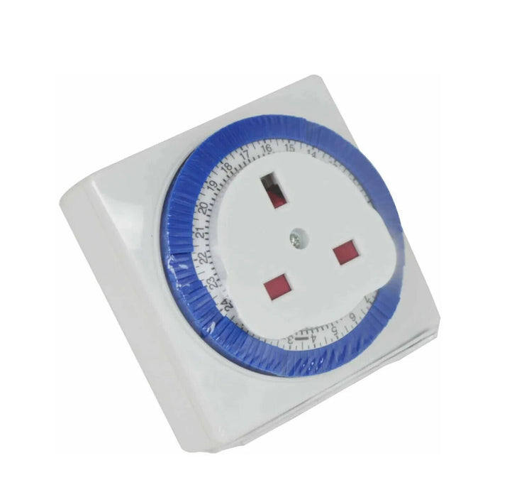 24 Hour Segment Timer Switch Programmable On Off Function UK Mains Plug