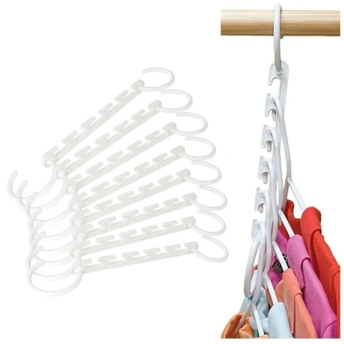 8Pcs Space Saver Saving Wonder Magic Hanger Clothes Closet Organize Hook Rack UK