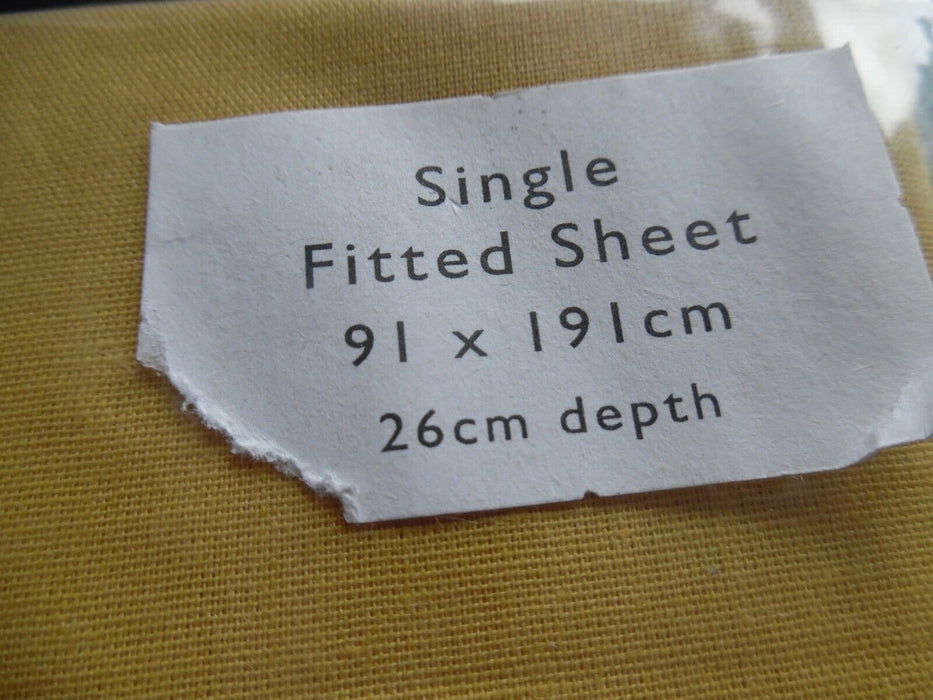 copenhagen home single fitted sheet mustard colour