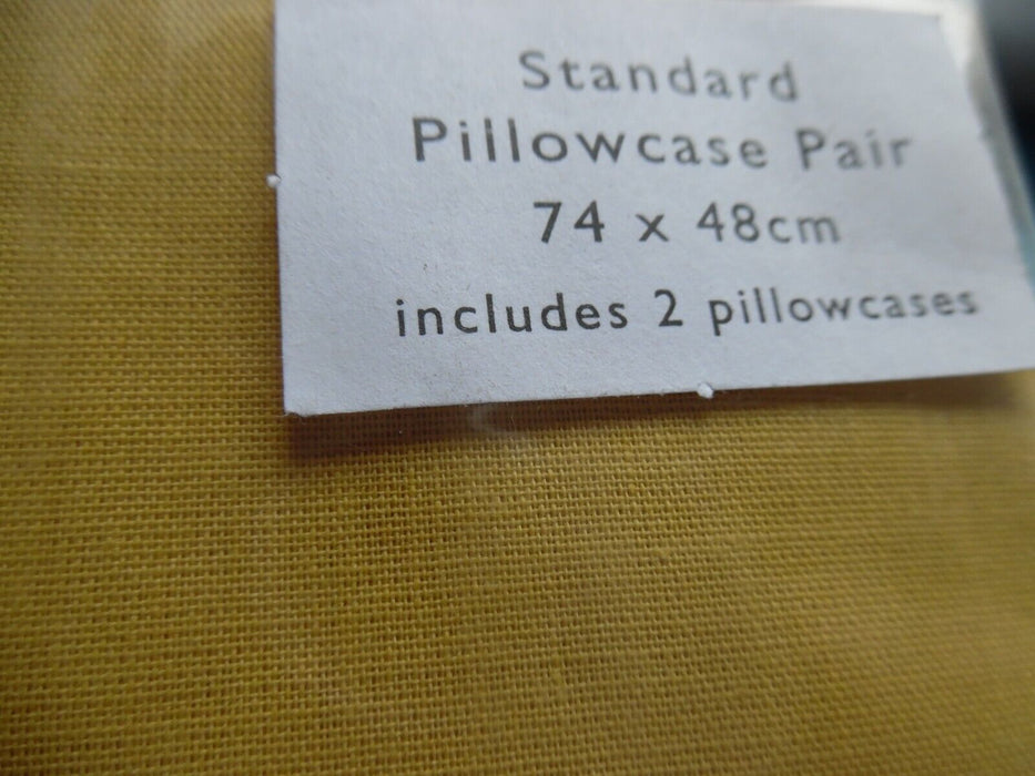 Copenhagen standard pillowcase x 2 mustard colour