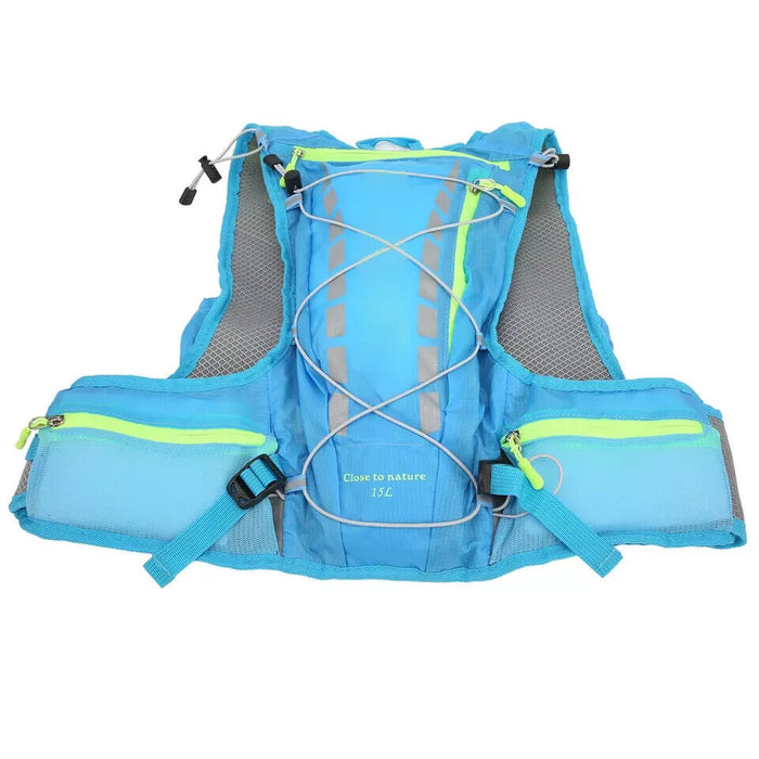 15L Running Hydration Backpack Blue Outdoor Recreation DTS UK