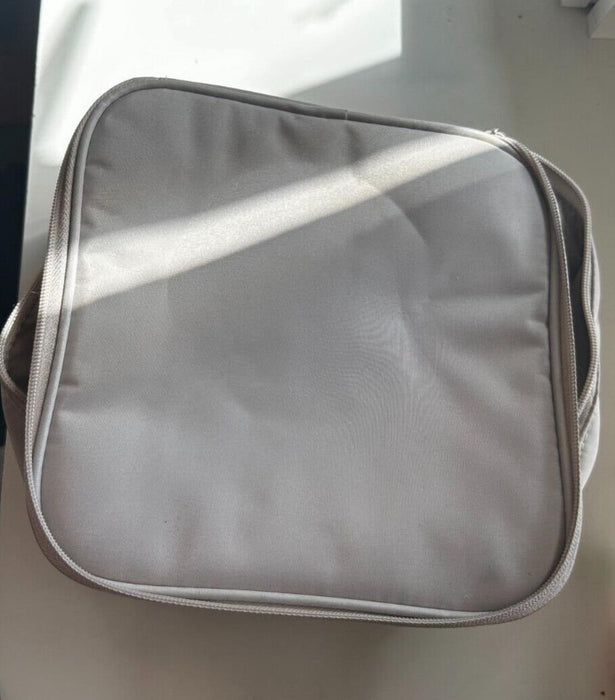 Large Light Grey Travel Vanity Makeup Bag Case Soft Shell