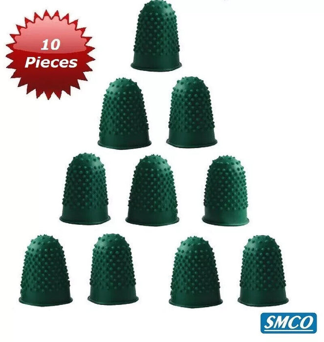 10 THIMBLES Rubber Thimblette QUALITY Small Size 0 Green KF21508