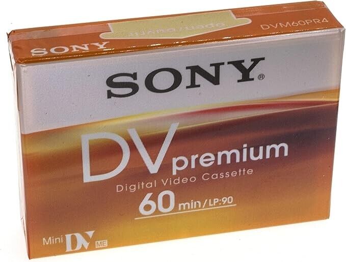 Sony Premium SP60 LP90 Mini DV Metal Evaporated Cassette Tape (DVM60PR3)