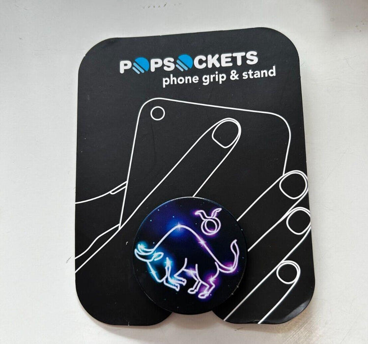 Popsockets Taurus Star Sign Neon Black Pop Grip for Phone