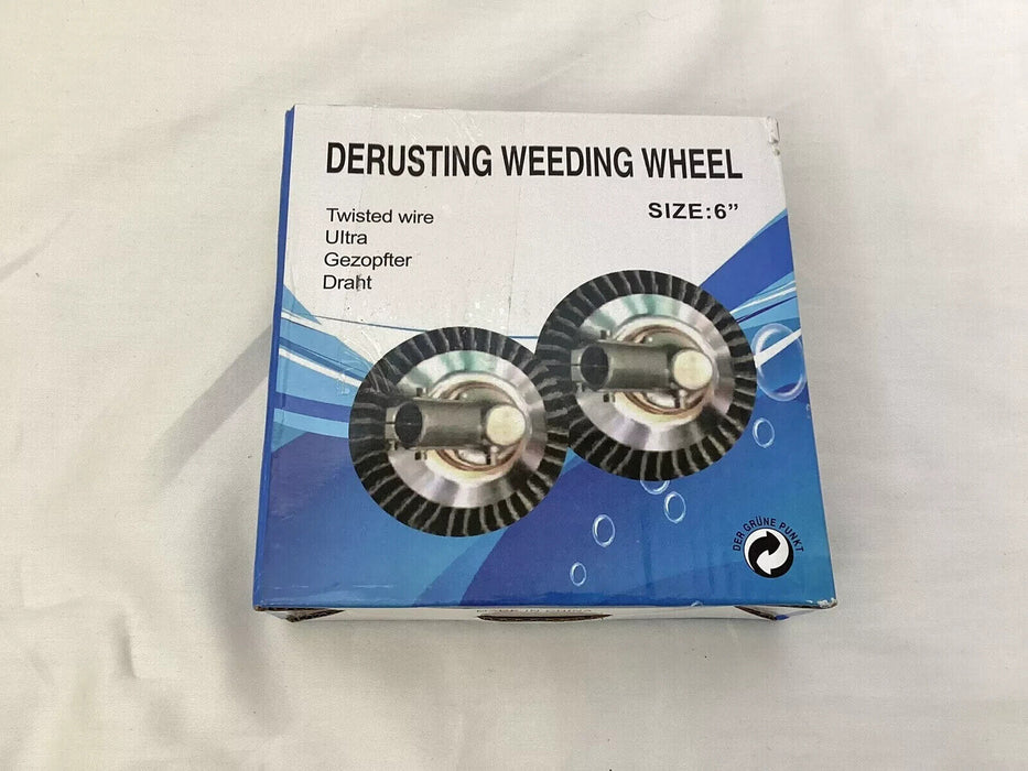 Derusting Weeding Wheel 6" Twisted Wire Derusting, Paint Stripping, Descaling