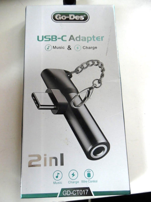 USB-C Adapter t Charging and Music Listening 2-in-1 Converter CD-CT017