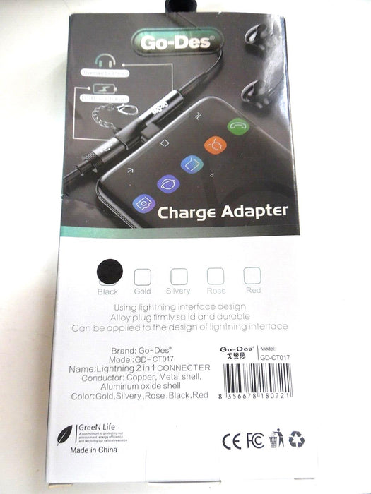 USB-C Adapter t Charging and Music Listening 2-in-1 Converter CD-CT017