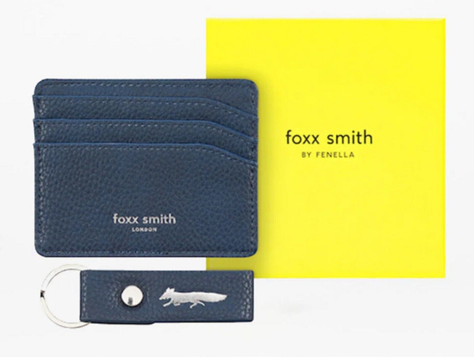 Foxx Smith by FENELLA Navy Boxed Card Holder & Keyring