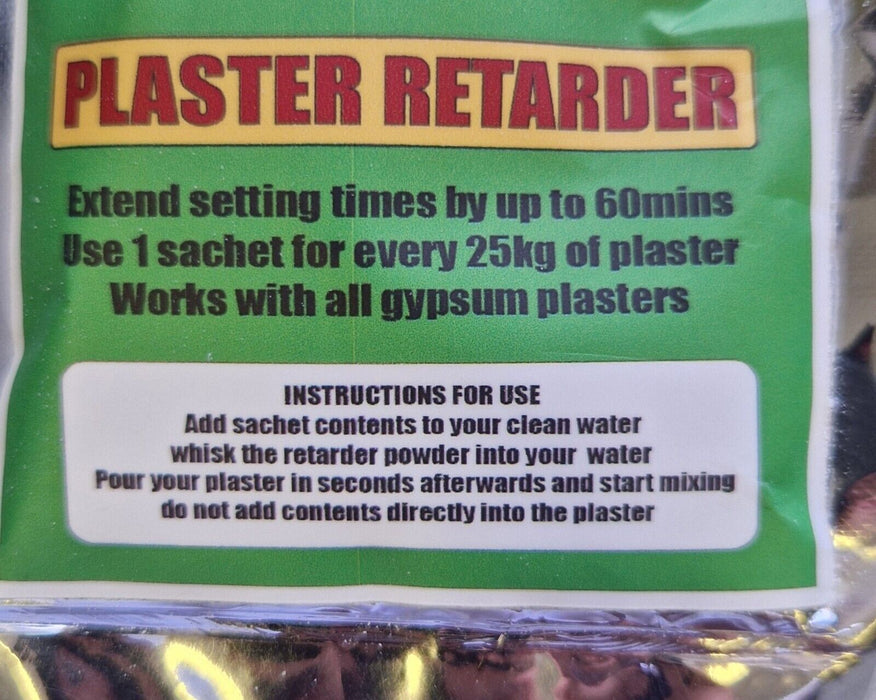 2 Pack - Authentic Plaster Retarder Mix Sachet Slows Setting Times Of Plaster