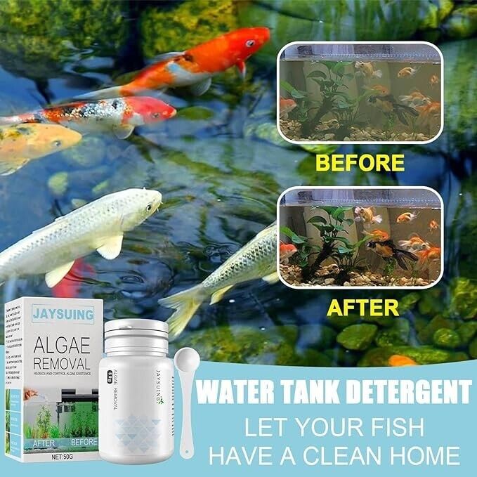 50g Algae Removal Agent For Aquarium Fish Tanks Pond Cleane