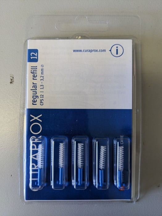 Curaprox CPS12 Interdental Brushes Regular Blue 1.3-3.2mm - Pack Of 5 - 2 Packs