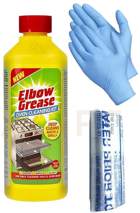 500ML ELBOW GREASE OVEN CLEANER KIT INCLUDE RACK BAG FOR CLEANING OVEN RACKS