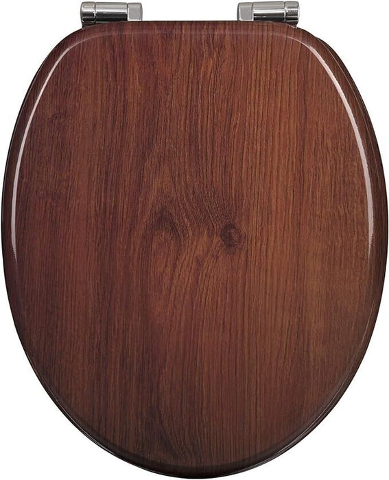 Woltu Luxury Wooden Toilet Seat Soft Close Flexi-Fix Bathroom