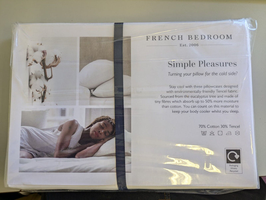 French Bedroom Pillowcase pair 48 x 76cm