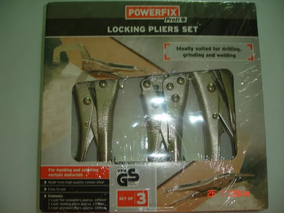 POWERFIX PROFI+ LOCKING PLIERS SET /FOR BENDING AND SECURING VARIOUS MATERIALS