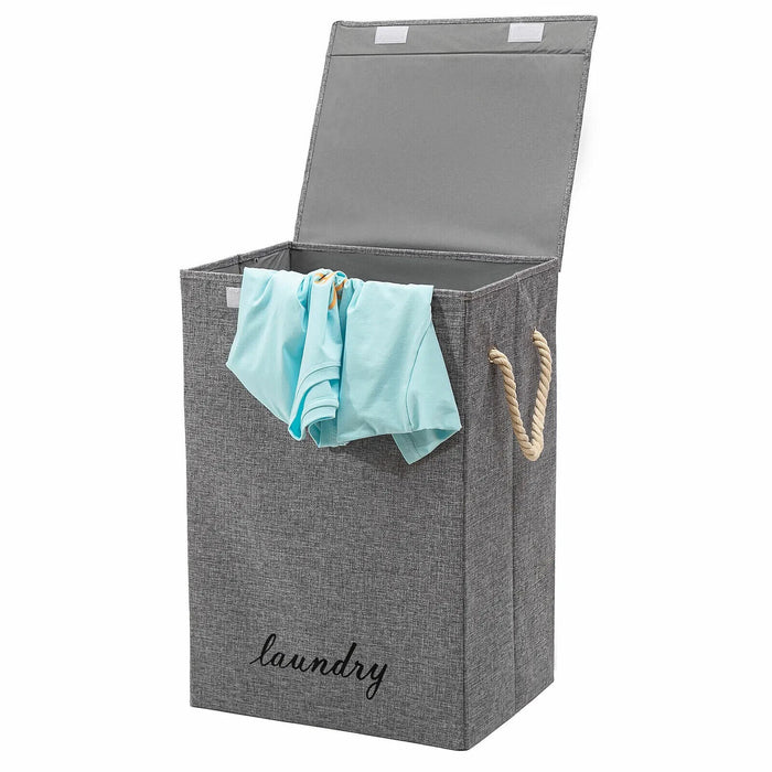 Laundry Basket Clothes Storage Bin Folding Bag Washing Large Hamper with Lid 85L