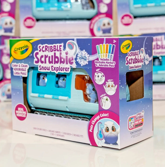 Crayola Scribble Scrubbie Pets Arctic Snow Explorer, Color & Wash Creative Toy