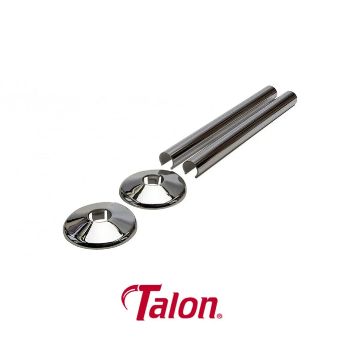 Talon Snappit Radiator Pipe Covers & Sleeves 200mm /18mm Chrome