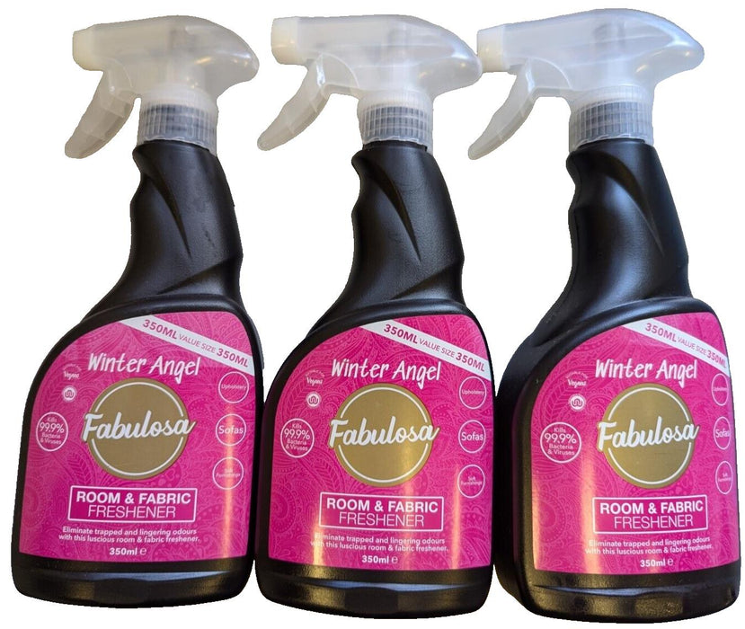 3 x Fabulosa Room And Fabric Freshener Disinfectant 350ML Winter Angel (3 pack)