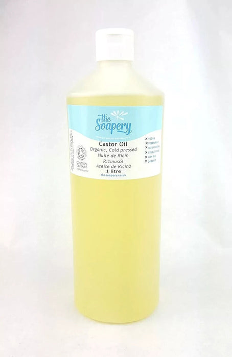 The Soapery Castor Oil Organic Cold Pressed 1 Litre - 100% Pure