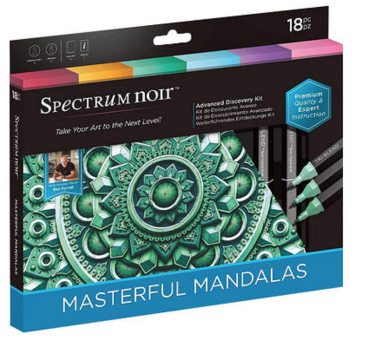 Spectrum Noir Masterful Mandalas Advanced Discovery Kit - 18 Pieces