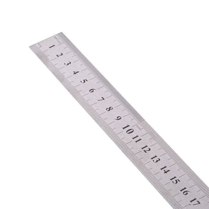 1x 30.5cm Steel Rule Metal CM MM Inch Straight Cutting Craft Measuring Tool