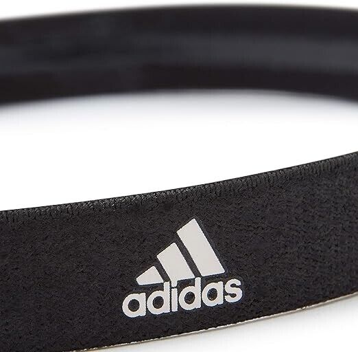 adidas Sports Hair Bands (3 Pack) Grey White Black