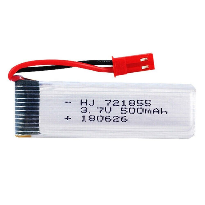 3.7V 500mAh Lipo 721855 JST Plug Rechargeable Battery High Rate Quadcopter