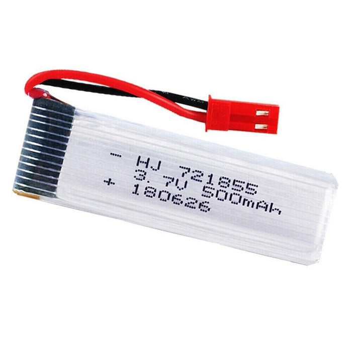 3.7V 500mAh Lipo 721855 JST Plug Rechargeable Battery High Rate Quadcopter