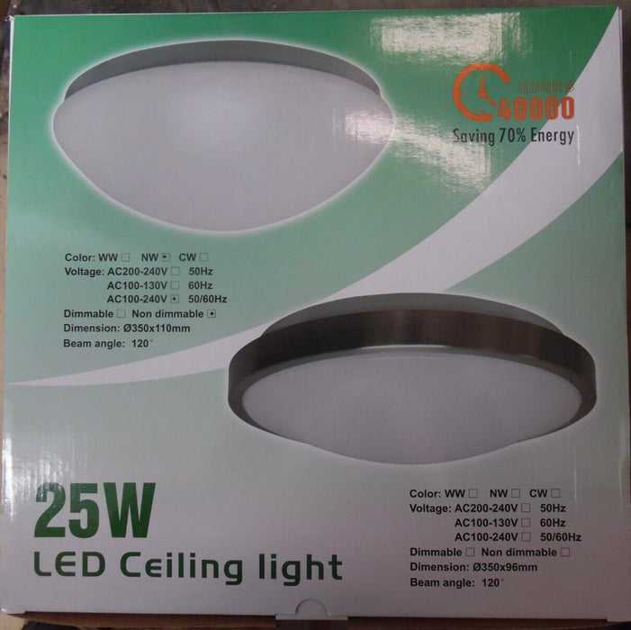 36cm dia class 2 ip54 LED natural white ceiling light 25W Ceiling Light